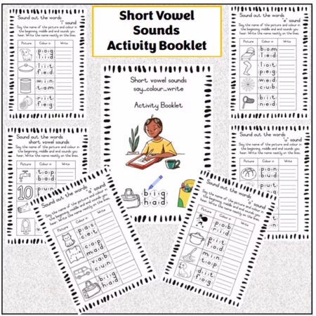 🏫Short Vowel Booklet🏫