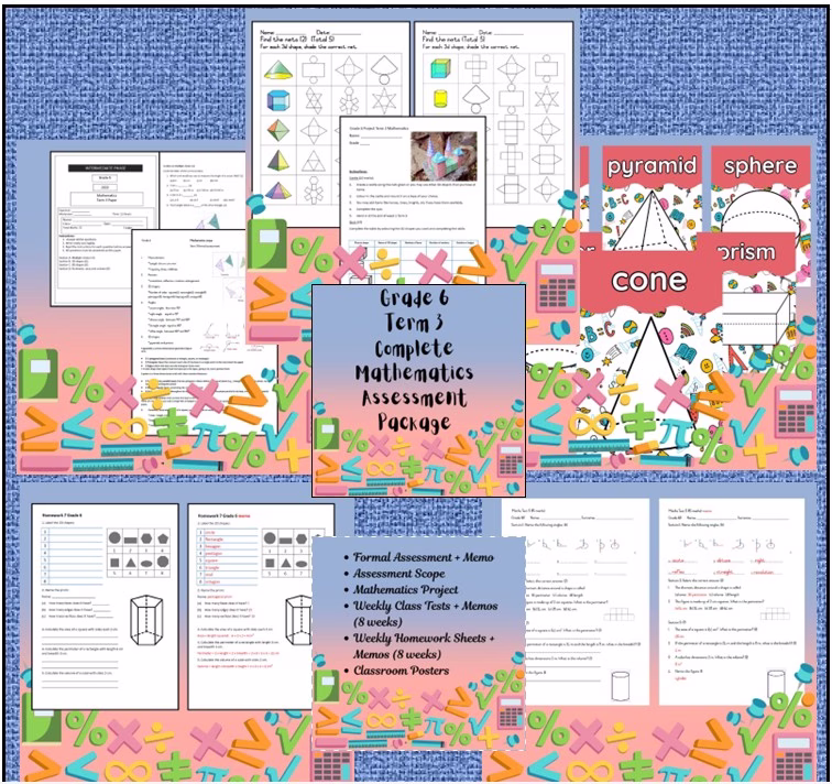 🏫Grade 6 Term 3 Mathematics Bundle🏫