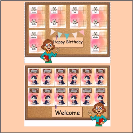 🐈Cat Months with Birthdays🐈