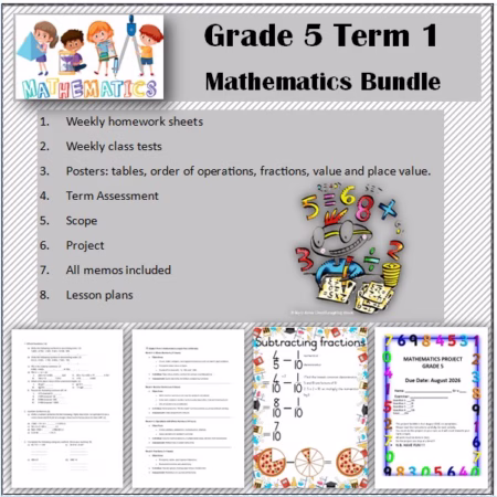 🏫Grade 5 Term1 Mathematics Bundle🏫