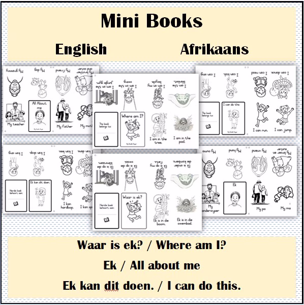 🏫Mini Books: English, Afrikaans🏫