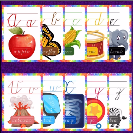 🏫Classroom Cursive Posters and Booklet🏫