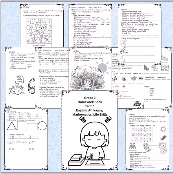 🏫Grade 2 Homework Book Term 1🏫
